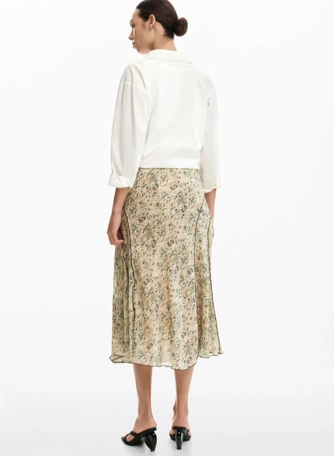DESIGUAL Beige Wild midi skirt for Women | Best Price UAE